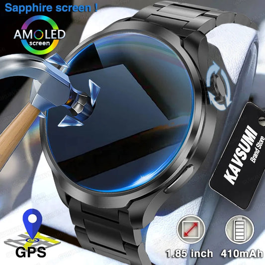 Montre Connectée Sport KAVSUMI DK69 – Écran AMOLED 1,85", 100+ Modes, Étanche IP68, GPS, NFC, Autonomie 7 jours